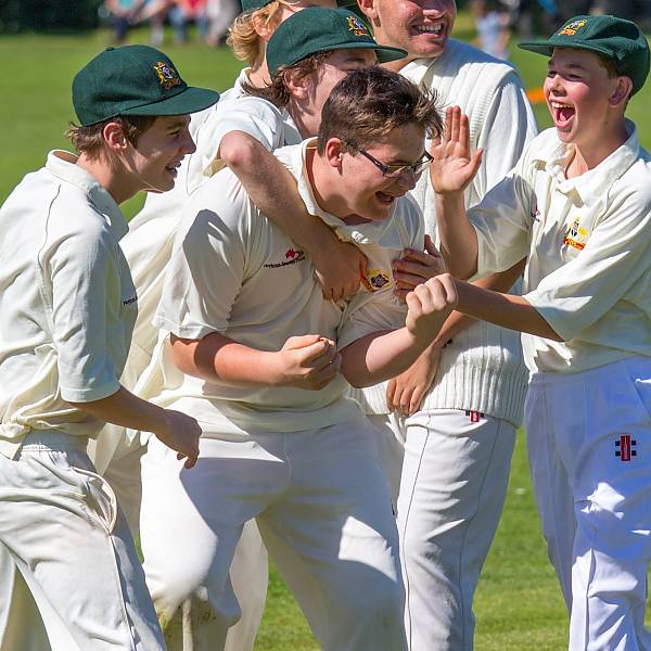 A wicket and the boys are excited!